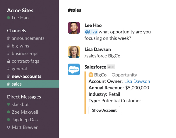 Slack search