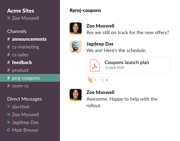 Slack channels